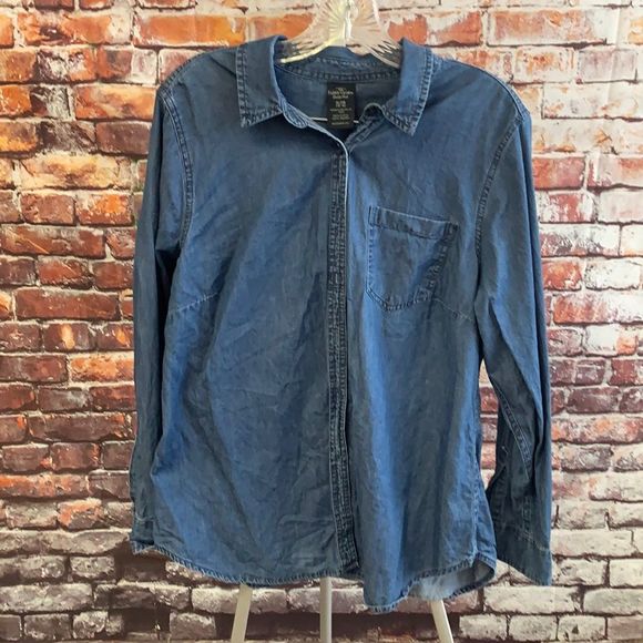Faded Glory Tops - Faded Glory Denim Button Down